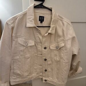 GAP Women's Cream Denim Jacket